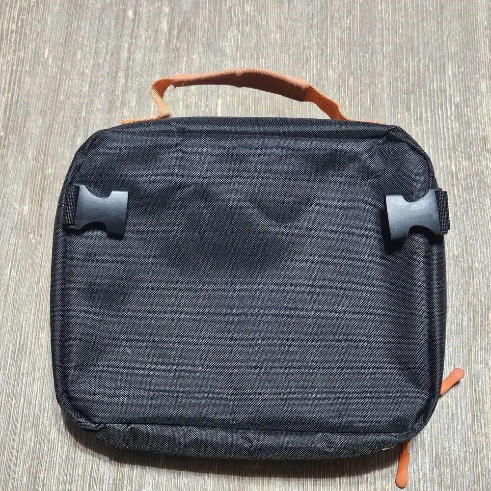 Kids Dinosaur T Rex Insulated Lunch Bag Camo Black Orange Zipper Lunch Box